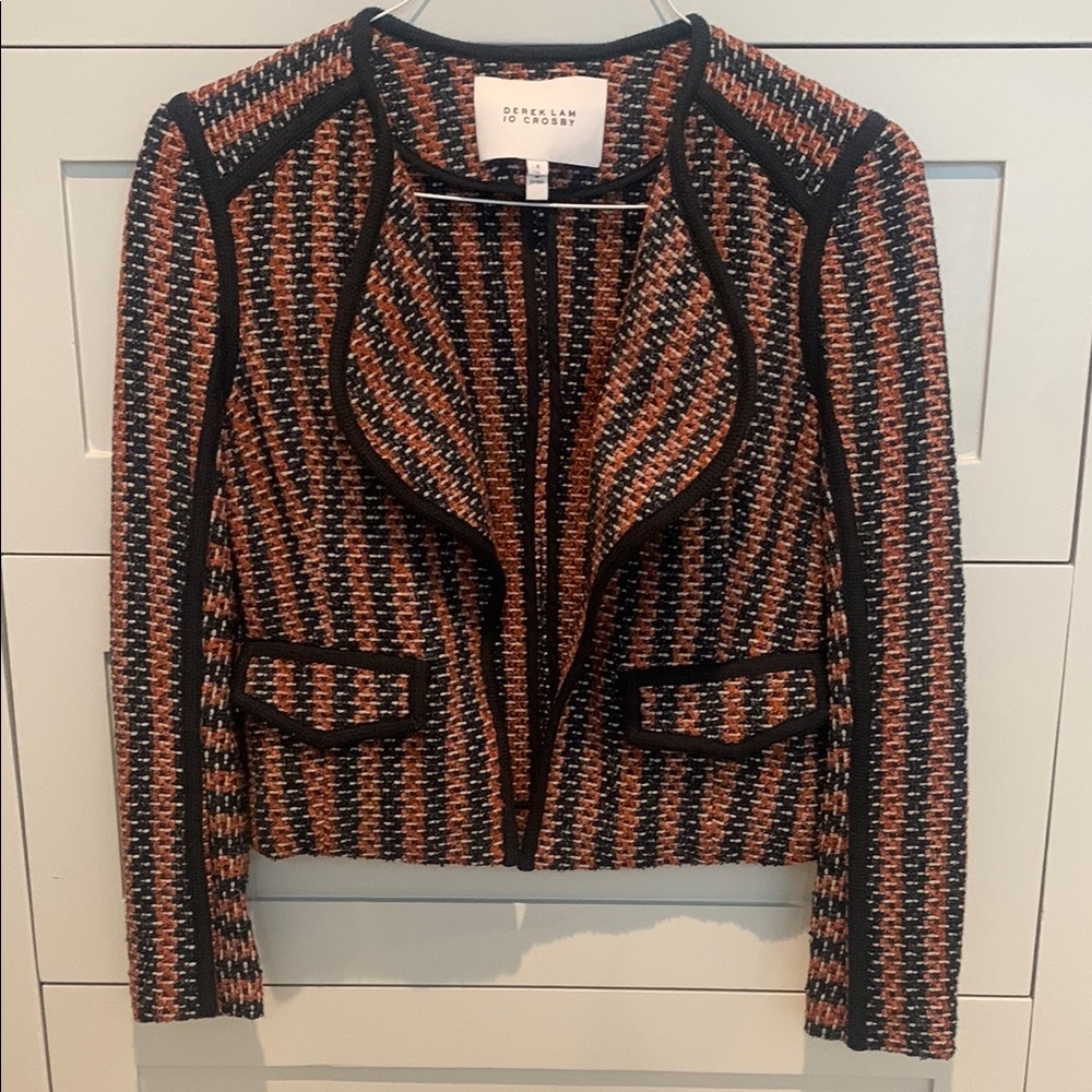 Derek Lam Orange and Black Blazer